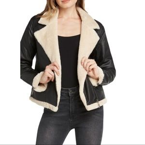 Willow&Clay Faux Fur Moto Jacket
